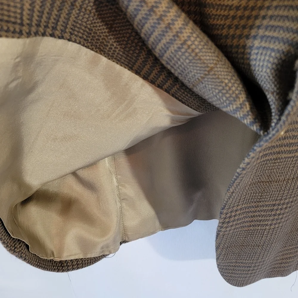 NINO CERRUTI Rue Royale Men's  Houndstooth Wool  Blazer Suit Size 44R Business